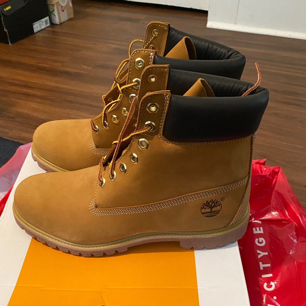 Timberland Premium 6Inch Waterproof Boot, "Wheat Nubuck", Men's Size 12